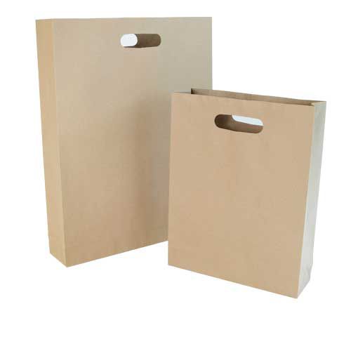 Kraft Paper Bag with Die Cut Handles