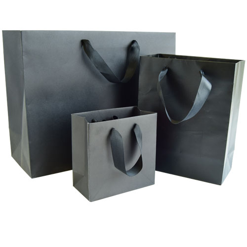 GROSGRAIN HANDLE TOTE BLK MATT