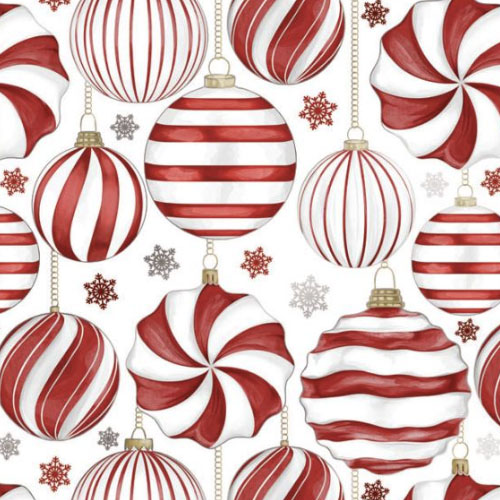 Jillson Red & White Ornaments