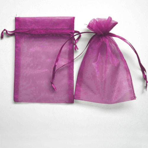 ORGANZA POUCH FUCHSIA