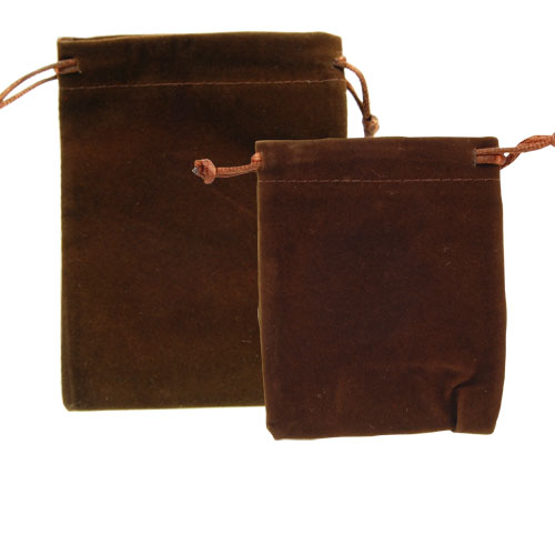 VELVETEEN POUCH BROWN