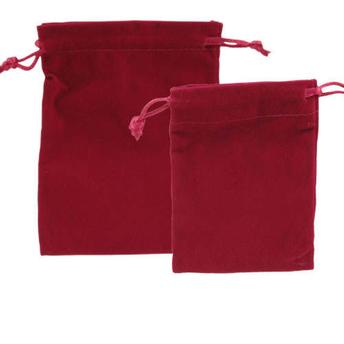 VELVETEEN POUCH BURGUNDY